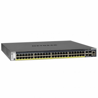 NETGEAR ProSAFE M4300-52G-PoE+ - Switch - L3 - Managed - 2 x 10/100/1000/10000 + 2 x 10 Gigabit SFP+ + 48 x 10/100/1000 (PoE+) - rack-mountable - PoE+