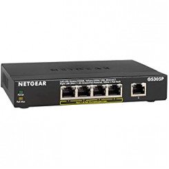 Netgear GS300 GS305EPP 5 Ports Manageable Ethernet Switch - 3 Layer Supported - 120 W PoE Budget - Twisted Pair - PoE Ports - Wall Mountable, Desktop