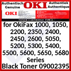 Oki 09002395 Original BLACK Toner Cartridge Type 2 (2500 Pages) - Special Sellout Price