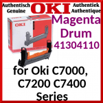Oki 41304110 Magenta Original Imaging Drum (30000 Pages) for Oki C7000, C7000n, C7000s, C7200dn, C7200n, C7200ns, C7400dn, C7400n, C7400ns, C7400dxn