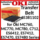 Oki ES 7470 / ES 7480 Original Transfer Belt 45381102 (60000 pages)
