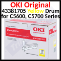 Oki 43381705 Original Yellow (EP-Cartridge) Imaging Drum (20000 Pages) for OKI C5600, C5600n, C5600dn, C5700, C5700n, C5700dn, C5700dtn