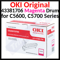 Oki 43381706 Original Magenta (EP-Cartridge) Imaging Drum (20000 Pages) for OKI C5600, C5600n, C5600dn, C5700, C5700n, C5700dn, C5700dtn