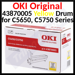 Oki 43870005 YELLOW ORIGINAL Imaging Drum (EP-Cartridge) - (2.0000 Pages)