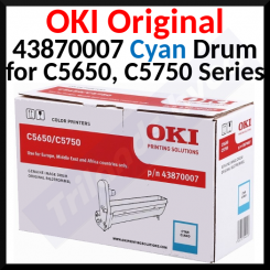 Oki 43870007 CYAN ORIGINAL Imaging Drum (EP-Cartridge) - (2.0000 Pages)