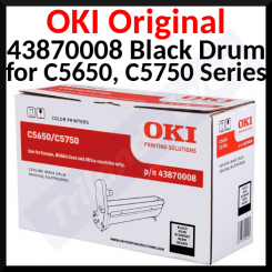 Oki 43870008 BLACK ORIGINAL Imaging Drum (EP-Cartridge) - (2.0000 Pages)
