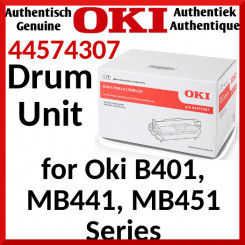 Oki 44574307 Black Imaging Drum (25000 Pages) for Oki B401d, B401dn, MB441dn, B401n, MB441dn-L, MB451dn, MB451dn-L, MB451dw, MB451dw-L