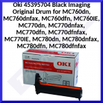 Oki 45395704 Black Imaging Original Drum (30000 Pages) for MC760dn, MC760dnfax, MC760dfn, MC760IE, MC770dn, MC770dnfax, MC770dfn, MC770dfnfax, MC770IE, MC780dn, MC780dnfax, MC780dfn, MC780dfnfax