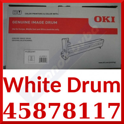 OKI 45878117 Original WHITE Imaging Drum (9000 Pages)