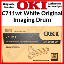 OKI 44318529 White Original Imaging Drum - 6000 Pages - for OKI C711wt