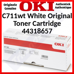 OKI 44318657 White Original Toner Cartridge (6000 Pages) for OKI C711wt 