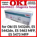 OKI 46490622 Original High Yield MAGENTA Toner Cartridge (6000 Pages) for Oki ES5432dn, ES5442dn, ES5463 MFP, ES5473 MFP