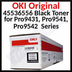 OKI 45536556 Original Black Toner Cartridge - 24000 Pages - for OKI PRO9431dn, Pro9431Ec, Pro9431Ev, Pro9541dn, Pro9541Ec, Pro9541Ev, PRO9542, Pro9542Ev, ES 9431dn, ES 9541dn