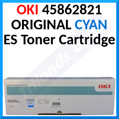 OKI 45862821 ORIGINAL CYAN ES Toner Cartridge (10000 Pages) for Oki ES 8453dn, ES 8453dnct, ES 8453dnv, ES 8473dn, ES 8473dnct, ES 8473dnv