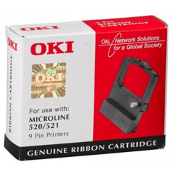 Oki 09002315 Black fabric Ribbon - Original Oki Pack for Microline  ML520, ML521
