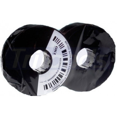 OKI 09002631 Extra High Quality Black Ink Ribbon (100 yards - 50.000.000 characters) - Single Pack