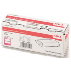 OKI 09006128 Magenta Original Toner Cartridge (6000 Pages) for Oki C650