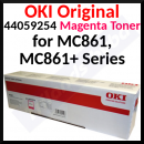Oki 44059254 High Yield Magenta Original Toner Cartridge (10000 Pages) for Oki MC861, MC861n, MC861dn, MC861dtn, MC861cdtn, MC861cxth, MC861+, MC861+n, MC861+dn, MC861+dtn, MC861+cdtn, MC861+cxth
