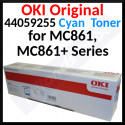 Oki 44059255 High Yield Cyan Original Toner Cartridge (10000 Pages) for Oki MC861, MC861n, MC861dn, MC861dtn, MC861cdtn, MC861cxth, MC861+, MC861+n, MC861+dn, MC861+dtn, MC861+cdtn, MC861+cxth