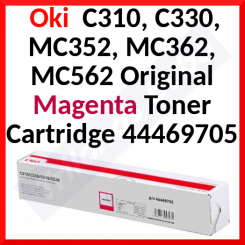 Oki 44469705 Magenta Original Toner Cartridge (2000 Pages) for Oki C310dn, C330dn, C331dn, C510dn, C511dn, C530dn, C531dn, MC351dn, MC352dn, MC361dn, MC362dn, MC561dn, MC562dnw