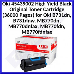 Oki 45439002 BLACK High Yield Black ORIGINAL Toner Cartridge (36.000 Pages)