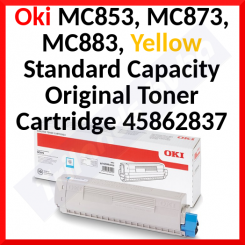 Oki MC853 / MC873 YELLOW Original Toner Cartridge 45862837 (7.300 Pages)