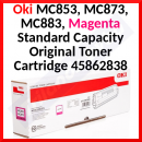 Oki 45862838 Magenta Original Toner Cartridge (7300 Pages)) for Oki MC853dn, MC853dnct, MC853dnv, MC873dn, MC873dnct, MC873dnv, MC873dnx,MC883dn, MC883dnct, MC883dnv, MC883dnx