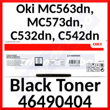 OKI 46490404 Black Original Toner Cartridge (1500 Pages) for C532dn, C542dn, MC563dn, MC573dn