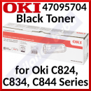 OKI 47095704 Black Original Toner Cartridge (5000 Pages) for Oki C824dn, C824n, C834dnw, C834nw, C844dnw