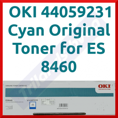 OKI 44059231 Original Cyan Toner Cartridge (9000 Pages) for OKI ES 8460CDTN, ES 8460CDXN, ES 8460DN