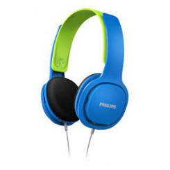 Philips Kids SHK2000BL - Headphones - on-ear - wired - 3.5 mm jack - noise isolating - blue, green