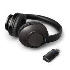 Philips TAH6206BK - Headphones with mic - full size - Bluetooth - wireless, wired - noise isolating - black