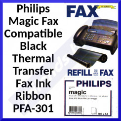 Philips Magic Fax Compatible Black Thermal Transfer Fax Ink Ribbon PFA301