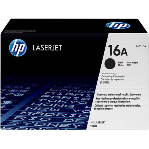 HP 16A Black Original LaserJet Toner Cartridge Q7516A (12000 Pages) for HP LaserJet 5200, 5200dtn, 5200L, 5200Lx, 5200n, 5200tn