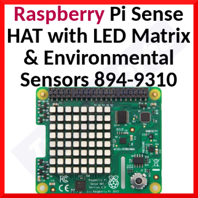 Raspberry Pi Sense HAT with LED Matrix & Environmental Sensors 894-9310 - for Raspberry Pi
