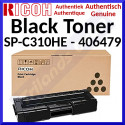 Ricoh 406479 BLACK High Yield Original Toner Cartridge Type SP-C310HE (6.500 Pages)