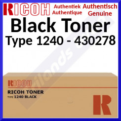 Ricoh 430278 Black Toner Original Cartridge Type 1240D (4.500 Pages)