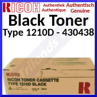Ricoh Type 1210D Black Original Toner Cartridge 430438 (4800 Pages) for Ricoh Aficio FX-10, Infotec MF-10, Savin 9110P, Gestetner 4210 - Special Offer