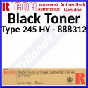 Ricoh 888312 BLACK High Yield Original Toner Cartridge Type 245HYK (15.000 Pages)