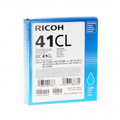 Ricoh 405766 Cyan Gel Ink Cartridge (GC41CL) - Original Ricoh Pack (600 Pages) for SG-2100N Series