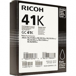 Ricoh GC-41K Black Gel Original Ink Cartridge 405761 (2500 Pages)
