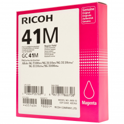 Ricoh GC-41M Magenta Gel Original Ink Cartridge 405763 (2200 Pages) 
