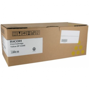 Ricoh 406055 Yellow  Original Toner Cartridge Type SPC220E (2000 Pages) for Ricoh Aficio SP-C220dn, SP-C220s, SP-C221sf, SP-C222dn, SP-C222sf, SP-C240dn, SP-C240sf