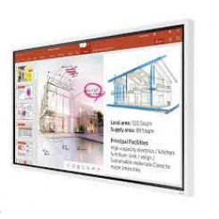 Samsung Flip Pro WM75B - 75" Diagonal Class WMB Series LED-backlit LCD display - interactive - with touchscreen (multi touch) - Tizen OS 6.5 - 4K UHD (2160p) 3840 x 2160 - light grey