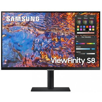 Samsung ViewFinity S8 S27B800PXP - S80PB Series - LED monitor - 27" - 3840 x 2160 4K @ 60 Hz - IPS - 350 cd/m - 1000:1 - DisplayHDR 400 - 5 ms - HDMI, DisplayPort, USB-C - black