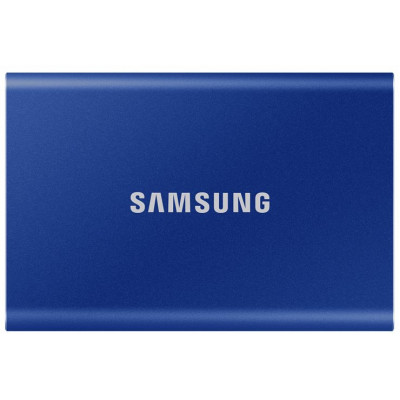 Samsung Portable SSD T7 MU-PC500H - Solid state drive - encrypted - 500 GB - external (portable) - USB 3.2 Gen 2 (USB-C connector) - 256-bit AES - indigo blue