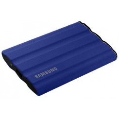 Samsung T7 Shield MU-PE1T0R - SSD - encrypted - 1 TB - external (portable) - USB 3.2 Gen 2 (USB-C connector) - 256-bit AES - blue