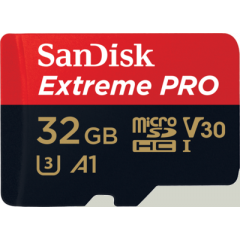 Sandisk Ext Pro microSDHC 32GB+SD 100MB A1 I U3