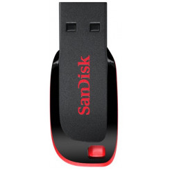 SanDisk 32 GB Cruzer Blade - USB flash drive - 32 GB - USB 2.0 - red, sleek black