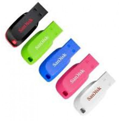 SanDisk Cruzer Blade - USB flash drive - 16 GB - USB 2.0 - electric blue